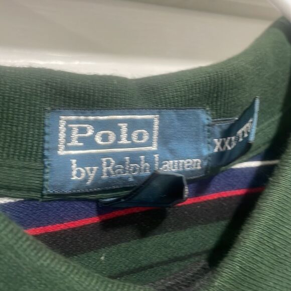 Men’s Polo by Ralph Lauren XXL green striped polo shirt - Picture 3 of 5